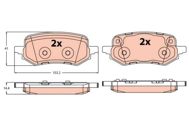 Image of Brake pad set TRW GDB2367