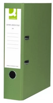 Image of Q-Connect Lever Arch File Foolscap Paper-Backed Green