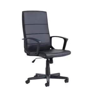 image of Ascona high back managers chair - Black faux leather