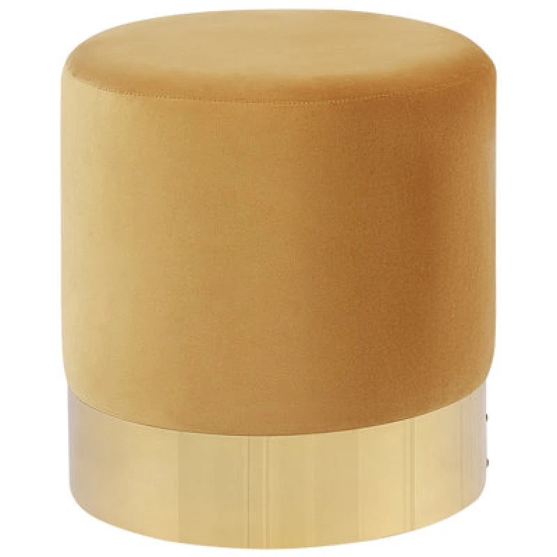Image of Beliani Pouffe Sophia Velvet Mustard