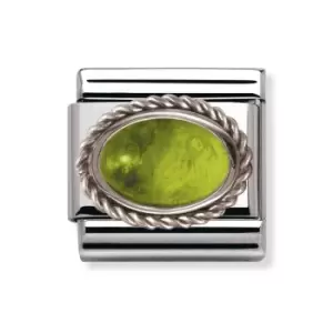Image of Nomination Classic Silver & Peridot August Birthstone Charm