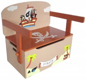 image of Kiddi Style Pirate Convertible Toy Box Bench