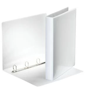 Image of Esselte Presentation Binder 4-DRing 25mm A4 White Pack 10 21053ES