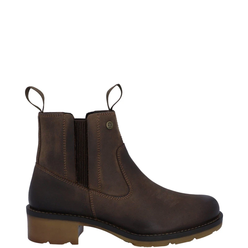 Image of Hunter Womens Iona Leather Waterproof Dealer Boots UK Size 4 (EU 37) BROWN HUN127-BROWN-4