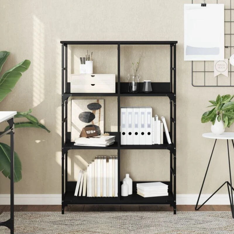 Image of VIDAXL Vidaxl - Bookshelf Black 78.5x33x117.5cm Engineered Wood 835249