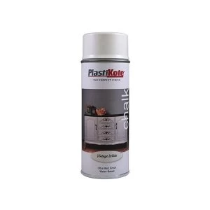 image of PlastiKote Chalk Finish Spray Antique White 400ml