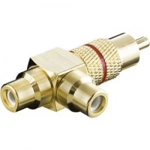 Image of RCA Audiophono Y adapter 1x RCA plug phono 2x RCA socket phono