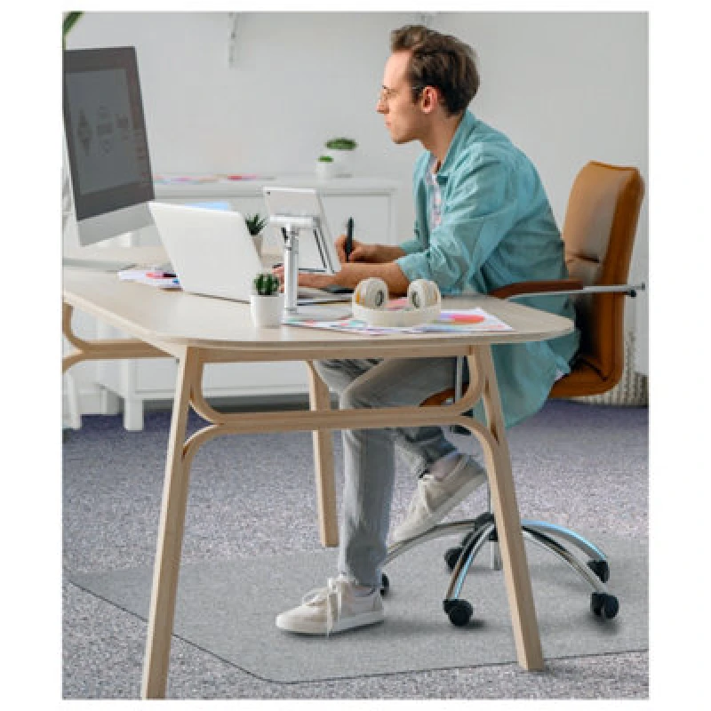 Image of Floortex Ecotex Marvec Bio PVC Rectangular Office Chair Mat Floor EXR29406FL