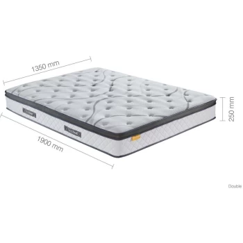 image of Heaven Mattress - 1000 Pocket Sprung Cool Gel Top - 4ft6 Double 135cm - Sleepsoul