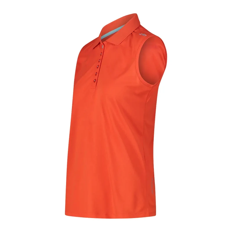 Image of Woman's sleeveless Polo shirt CMP Orange Female 2XS