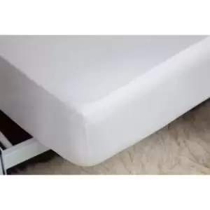 Image of Egyptian Cotton 400 Thread Count Super King Fitted Sheet 18" White
