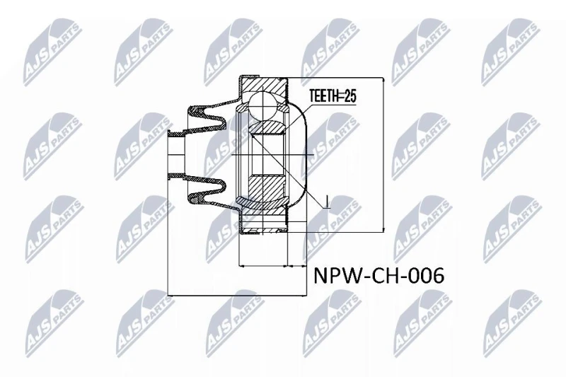 Image of NTY Drive shaft coupler NTY NPW-CH-006