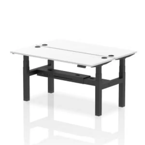Image of Air Back-to-Back 1600 x 600mm Height Adjustable 2 Person Bench Desk DYNHA02208