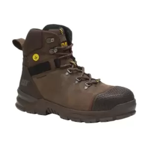 Image of Caterpillar Mens Accomplice Grain Leather Safety Boots (10 UK) (Brown) - Brown