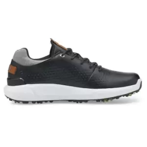 image of Puma IGNITE ARTICULATE Leather Golf Shoes Black/Silver UK8