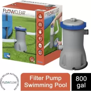 image of Flowclear 800 gal Capacity Filter Pump For Swimming Pool, Grey - Bestway