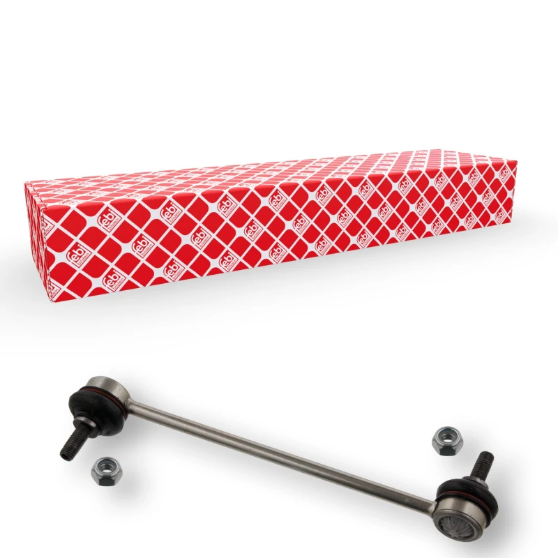 Image of FEBI BILSTEIN 10324 Anti-roll bar link OE Turbo NEW, with nuts Steel Link Stabiliser (3229)