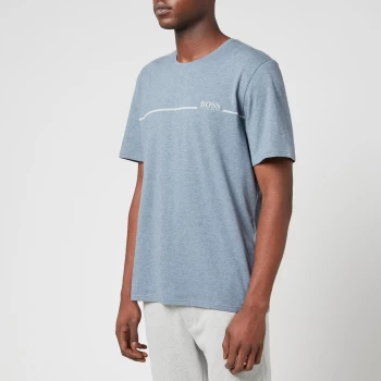 image of Hugo Boss Cosy Lounge Check T-Shirt Pastel Blue Size 2XL Men