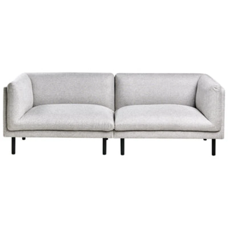 Image of Beliani Sofa 3 Seater Vorgod Fabric Light Grey