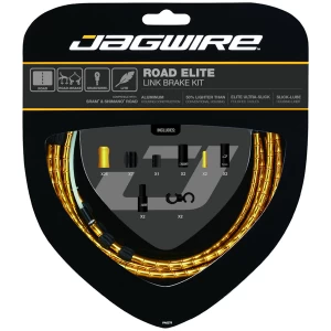 image of Jagwire Road Elite Link Brake Cable Kit Gold