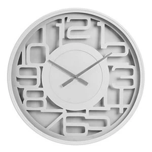 Image of Hometime Metal Wall Clock - White Cut Out Arabic Dial