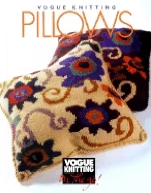 Image of voguer knitting on the go pillows