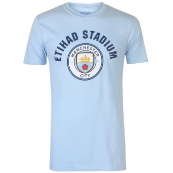 Image of Source Lab Manchester City FC T Shirt Mens - Sky