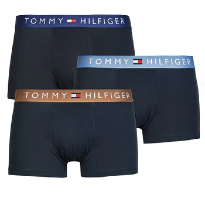 Image of Tommy Hilfiger 3 Pack Everyday Essentials Trunks Black (White/Red/Grey) M