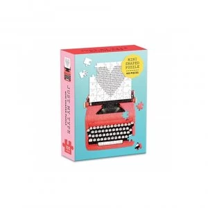 Image of Vintage Typewriter Shaped Mini Puzzle