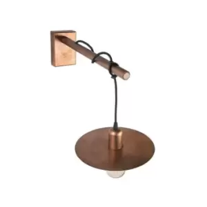 Image of Kocani Sconce Wall Lamp 1 Light Metal Copper Rusty