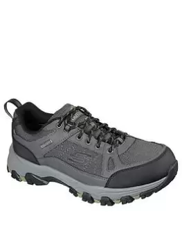 Image of Skechers Selmen Waterproof Lace Up Outdoor Toe Cap Shoe, Charcoal, Size 10, Men