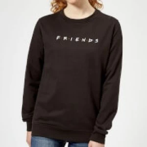 image of Friends Logo Contrast Womens Sweatshirt - Black - XS