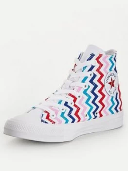 Image of Converse Chuck Taylor All Star Voltage Hi-Tops - White/Multi , White/Multi, Size 4, Women