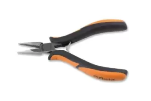 image of Beta Tools 1175BM Smooth Half-Round Short Nose Pliers 140mm Bi-Material