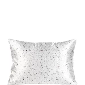 image of Kitsch Satin Pillowcase (Various Colours) - White Terrazzo