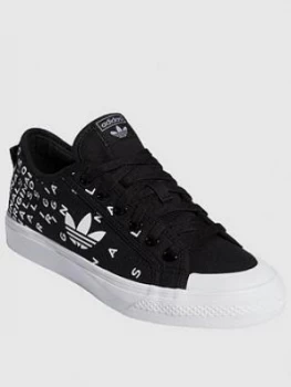 Image of Adidas Originals Nizza Trefoil - Black/White