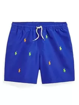 image of Ralph Lauren Boys Swim Shorts - Rugby Royal, Blue, Size Age: 6-7 Years=S