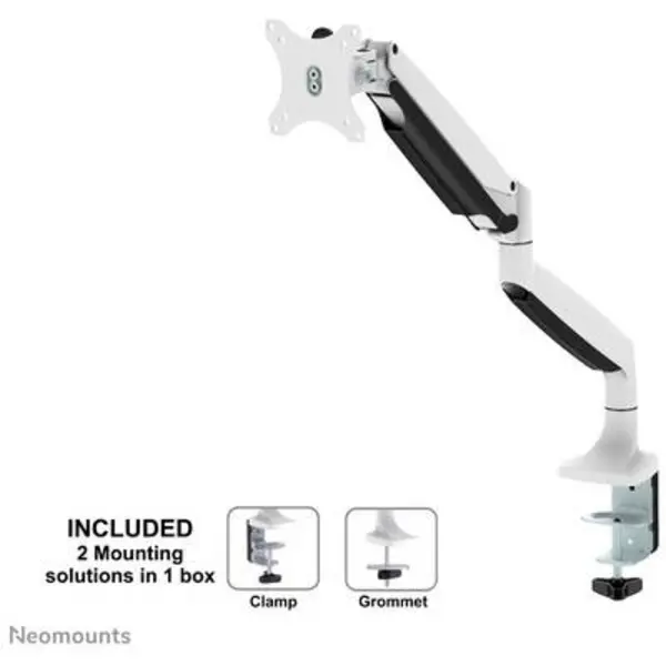 image of Neomounts NM-D750WHITE 1x Monitor desk mount 25,4cm (10) - 81,3cm (32) Tiltable, Swivelling