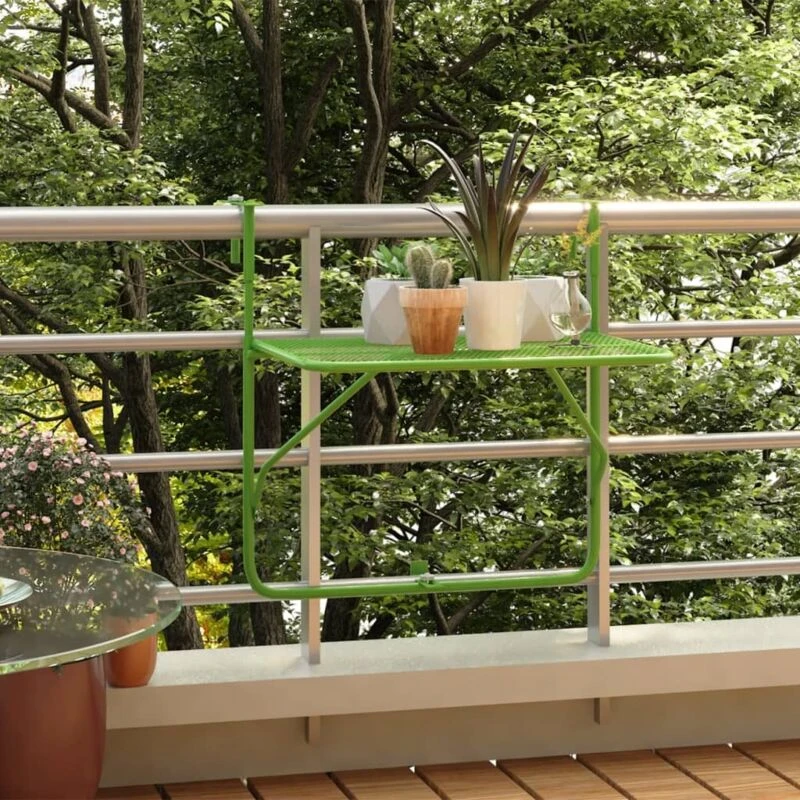 Image of VIDAXL Balcony Table Green 60x40cm Steel Vidaxl 8720286827321