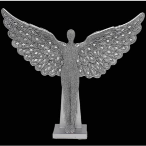 image of Silver Art Angel Standing 13" Ornament By Lesser & Pavey