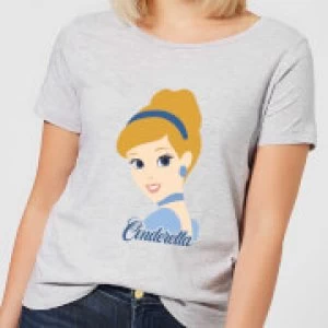 Image of Disney Princess Colour Silhouette Cinderella Womens T-Shirt - Grey - L