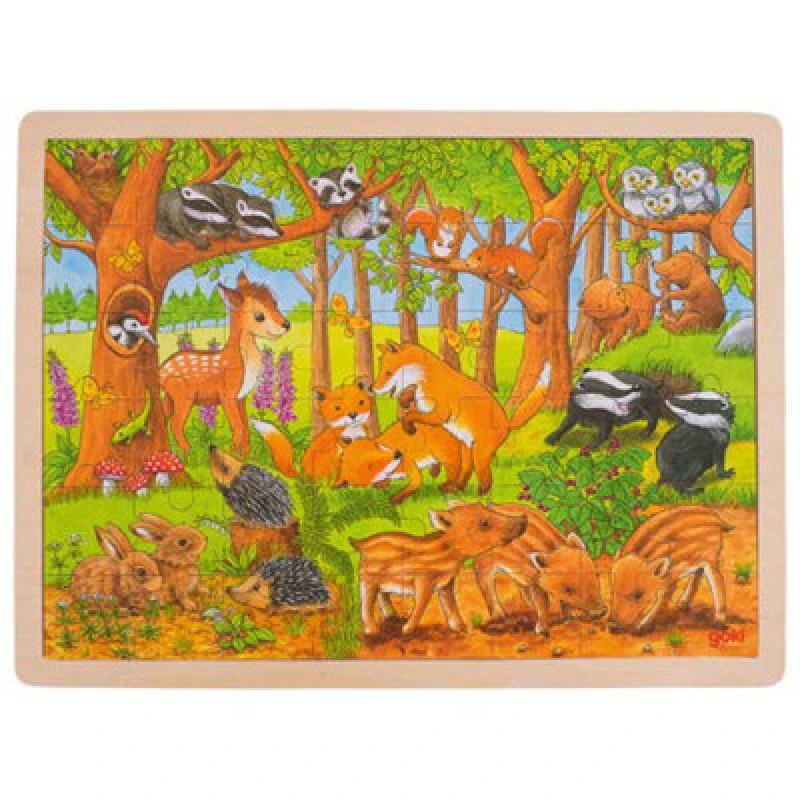 Image of Goki Wooden Forset Puzzle - 48 Pieces
