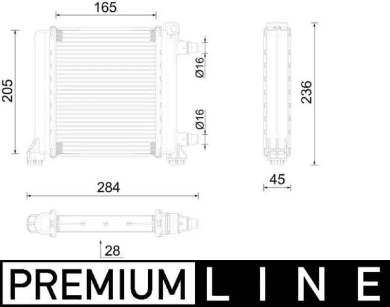 Image of Engine radiator MAHLE CR 2596 000P