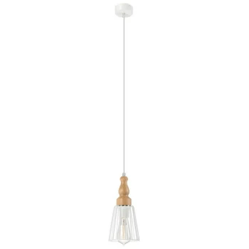 Image of Lamkur Lighting - Ingrid Dome Pendant Ceiling Lights White, 1x E27