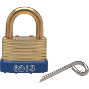 image of 46X25MM Laminated Brass 4 No Combination Padlock