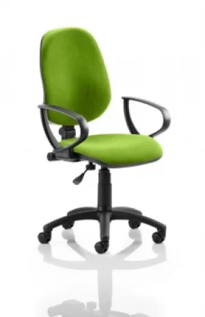 Image of Eclipse I Lever Task Operator Chair Bespoke With Loop Arms In Lime