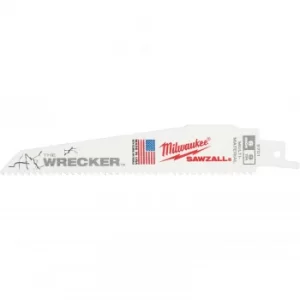 Image of Milwaukee Extra Heavy Duty WRECKER Demolition Reciprocating Saw Blades 150mm Pack of 5