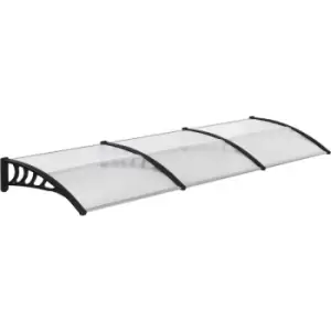 Image of Front Door Canopy, Outdoor Awning, 300 x 100cm Rain Shelter for Window, Porch and Front/Back Door, Clear - Outsunny