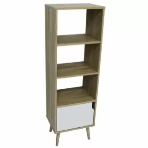 Image of Techstyle Watsons Tall Bookcase With Cupboard Oak / White