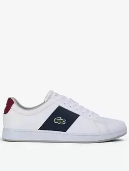 Image of Lacoste Mens Lacoste Carnaby Evo CGR Trainers, White/Navy, Size 11, Men